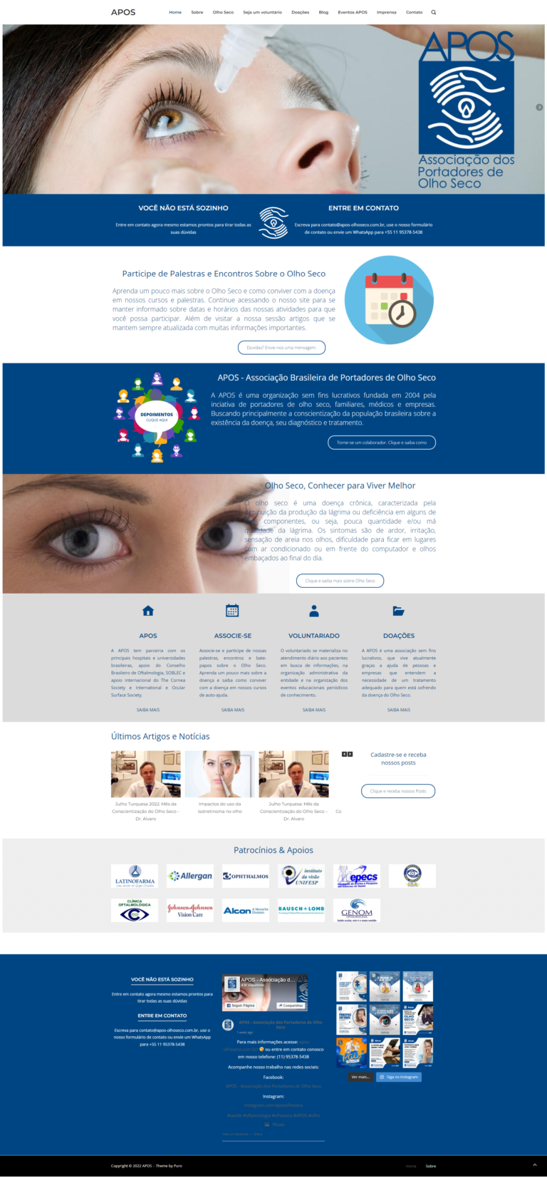 WiaWeb Criação de Sites, Gestão de Redes Sociais, Marketing Digital - Clientes APOS-Associação-dos-Portadores-de-Olho-Seco