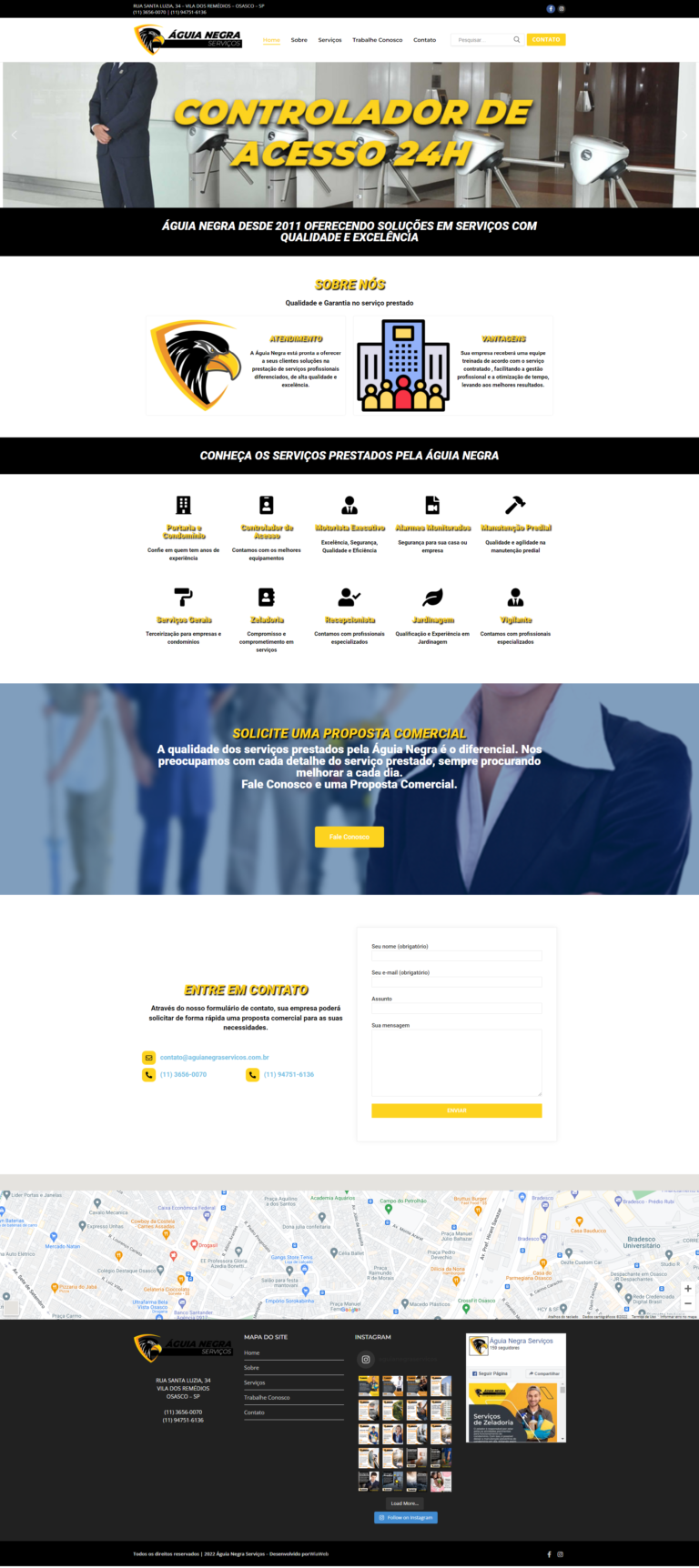 WiaWeb Criação de Sites, Gestão de Redes Sociais, Marketing Digital - Clientes Águia Negra Serviços