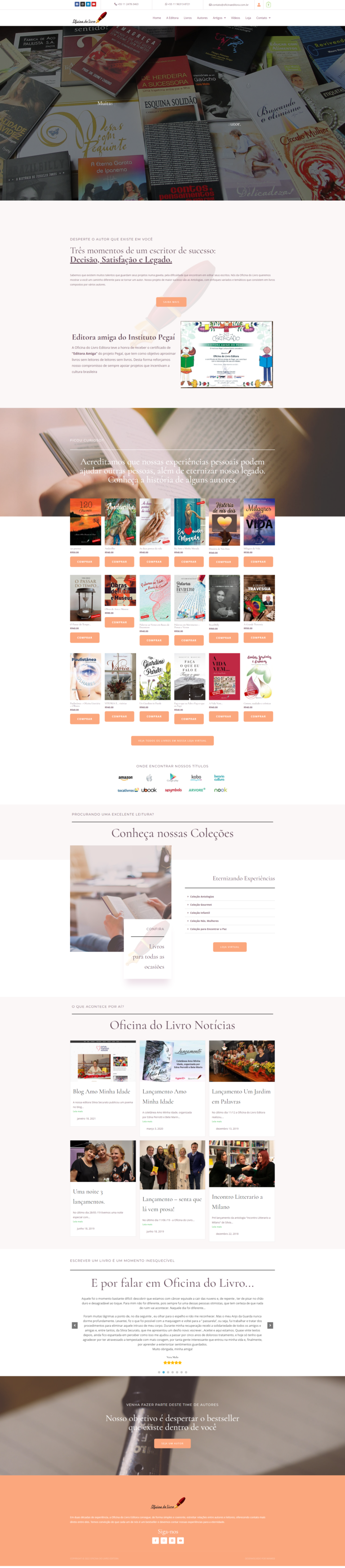 WiaWeb Criação de Sites, Gestão de Redes Sociais, Marketing Digital - Clientes Oficina do Livro Editora